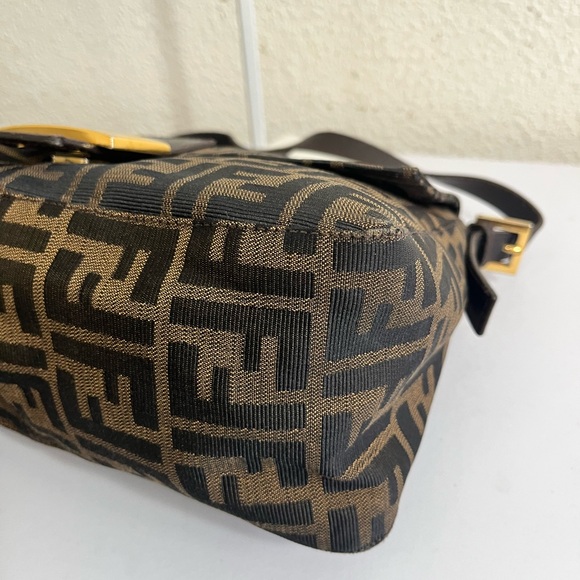 Fendi  Zucca Mama Baguette Shoulder Bag with Gold Buckle - Picture 9 of 16